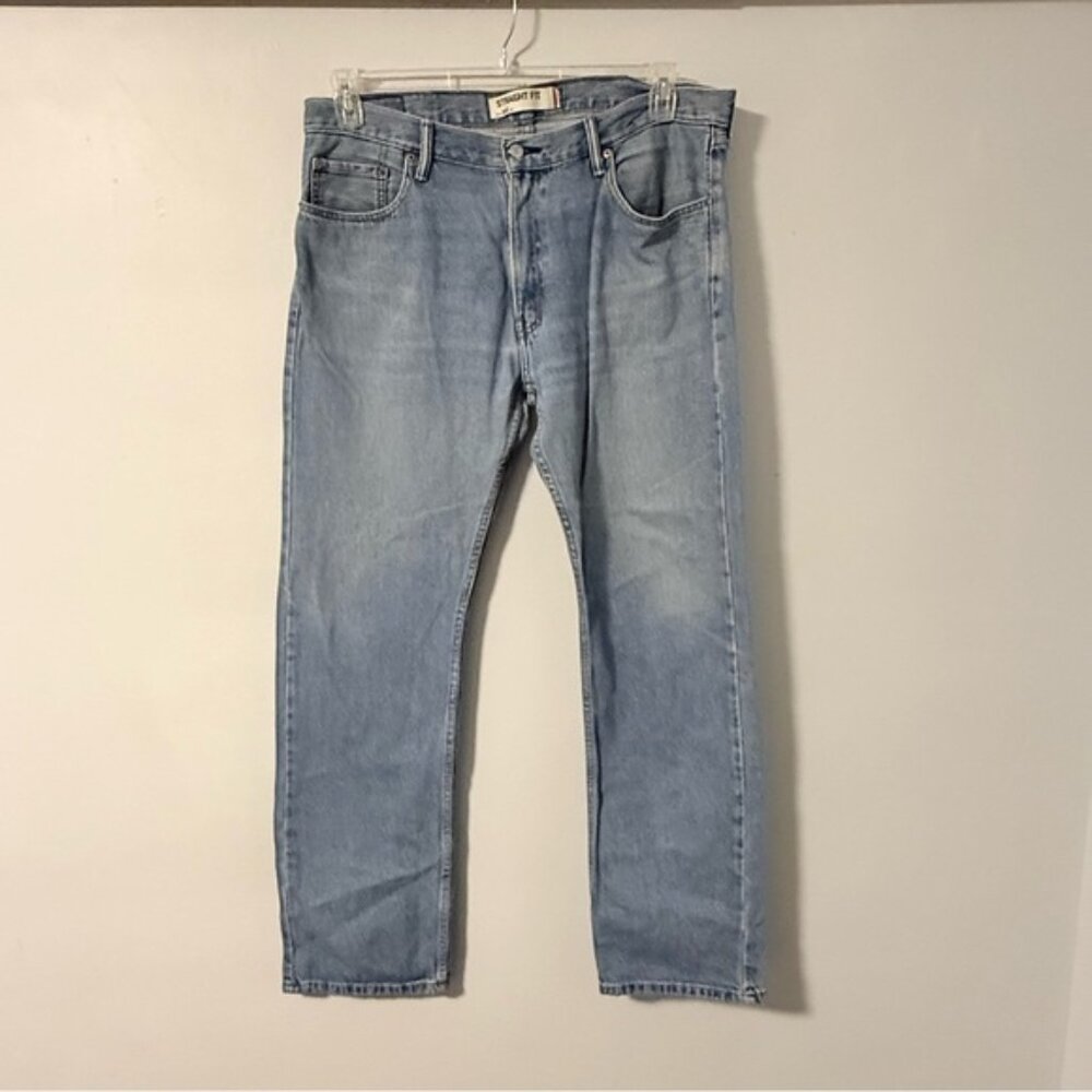 Levi's 505 Men's 100% Cotton Jeans - Light Stonewash Straight Fit 38 X 34